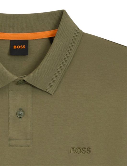 Boss Orange polo groen 2-knoops