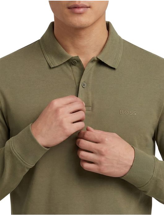 Boss Orange polo groen 2-knoops