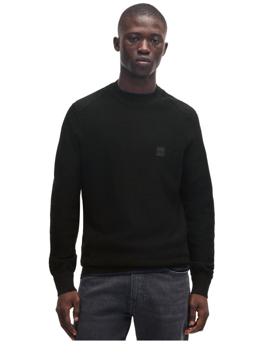 Boss orange trui zwart effen