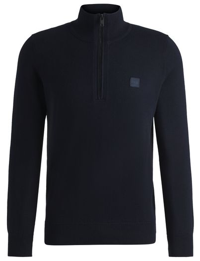 Hugo Boss Boss trui halfzip donkerblauw
