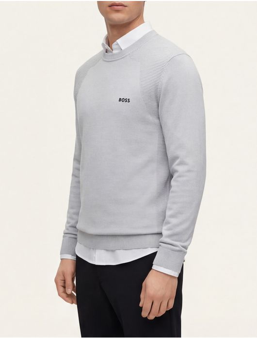 Boss Green trui grijs effen
