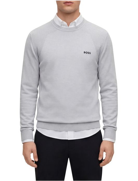 Boss Green trui grijs effen
