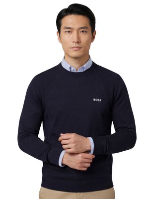 Hugo Boss Boss Green shirt donkerblauw lange mouw