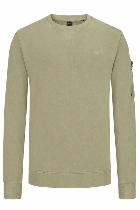 BOSS Orange big&tall trui groen effen