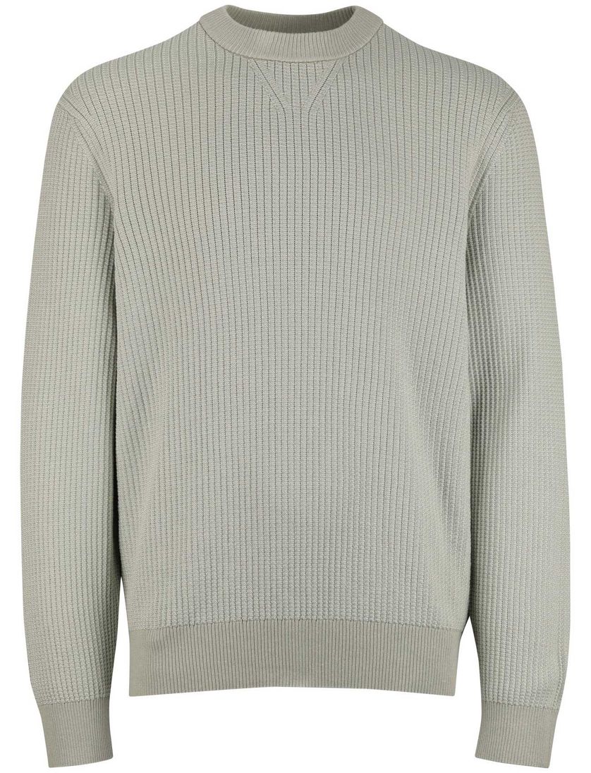 BOSS Orange trui ronde hals groen effen