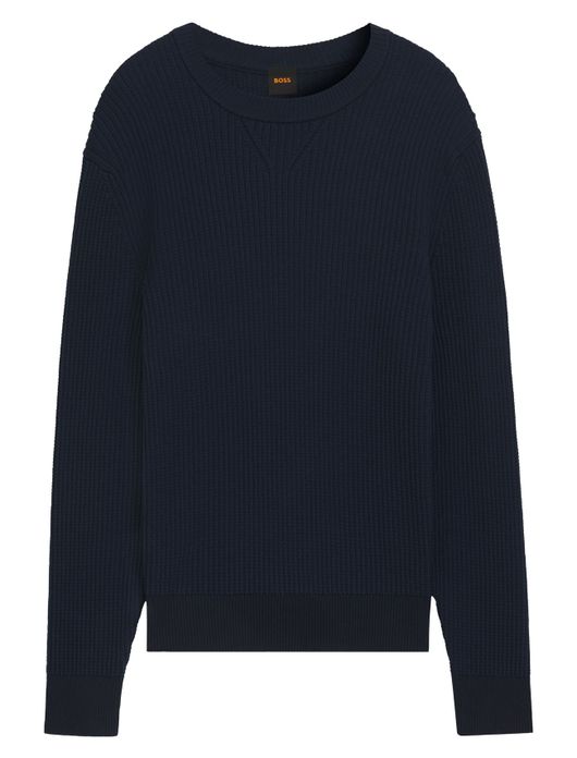 Boss orange trui donkerblauw effen