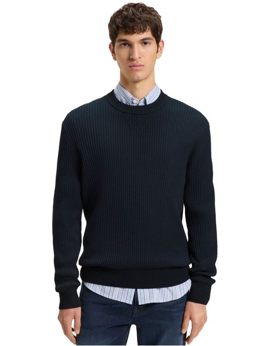 Boss orange trui donkerblauw effen