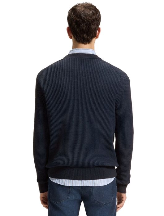 Boss orange trui donkerblauw effen