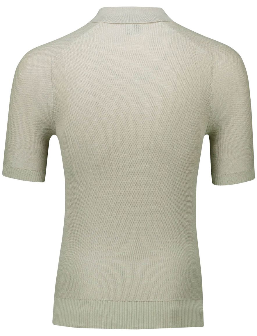 Boss orange kancello poloshirt rits beige effen