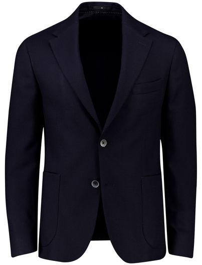 Dressler Dressler colberts donkerblauw effen scheerwol