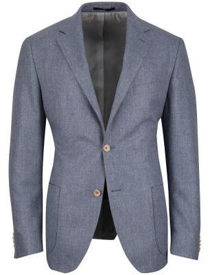 Dressler Dressler colbert wol blauw geprint