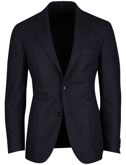 Dressler Colbert Donkerblauw wol verticaal gemeleerd borstzak