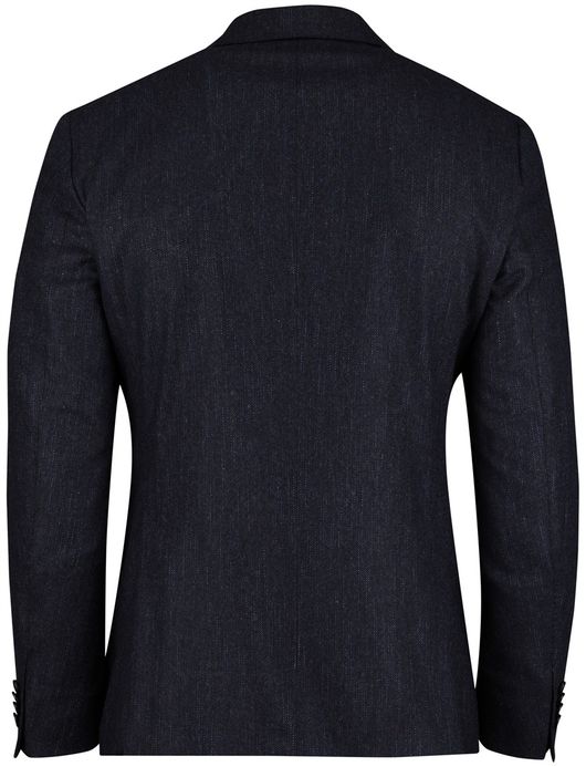 Dressler Colbert Donkerblauw wol verticaal gemeleerd borstzak