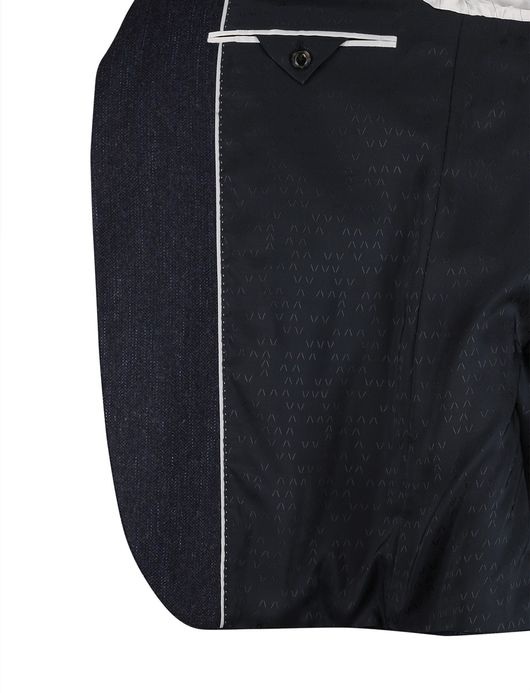 Dressler Colbert Donkerblauw wol verticaal gemeleerd borstzak