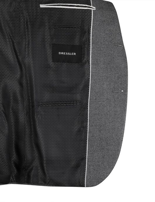 Dressler Colbert Grijs wol geweven stof borstzak