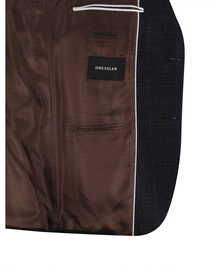 lamswol Dressler colbert navy geruit