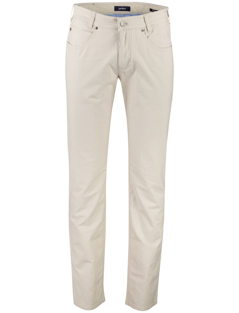 Gardeur Pantalon Bill 5-pocket creme katoen elastaan