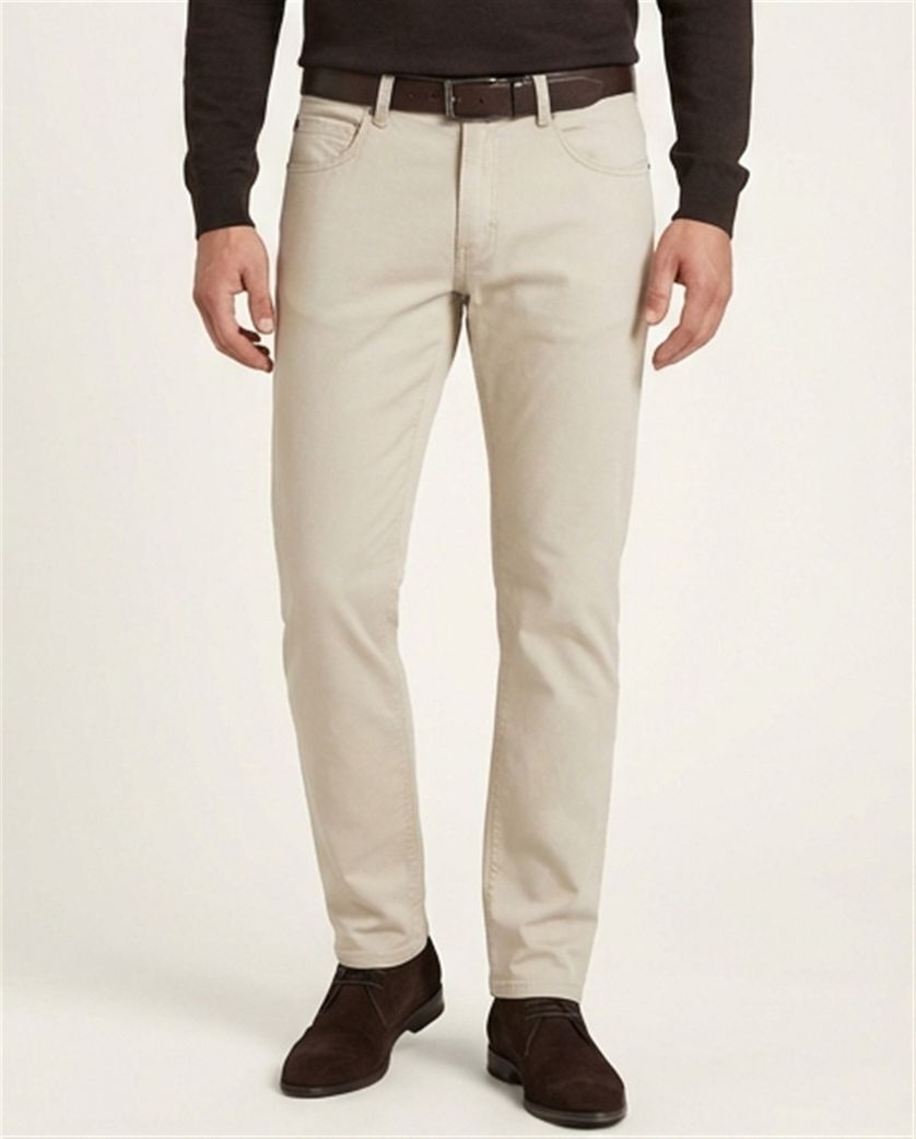 Gardeur Pantalon Bill 5-pocket creme katoen elastaan