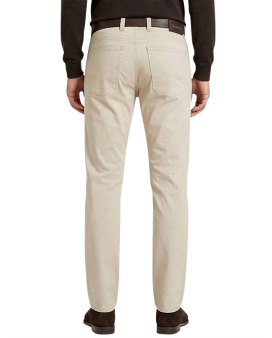 Gardeur Pantalon Bill 5-pocket creme katoen effen