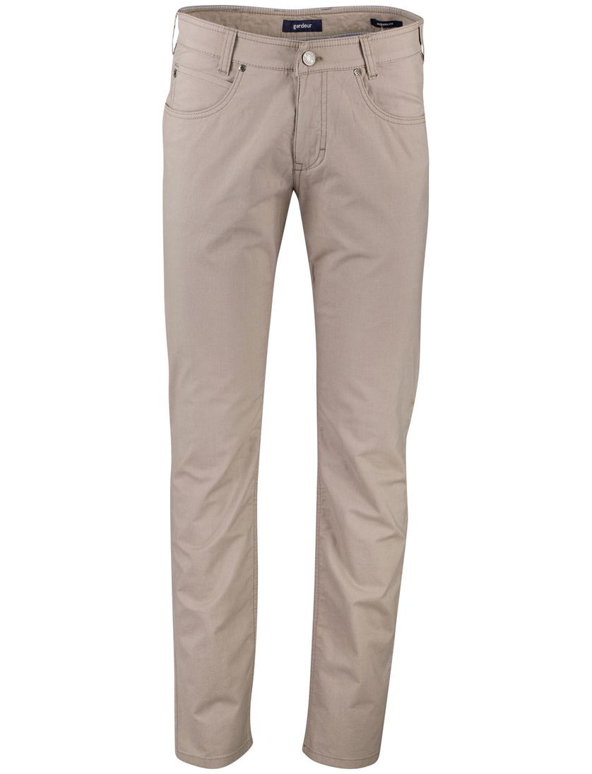 Gardeur Pantalon Bill beige katoen 5-p