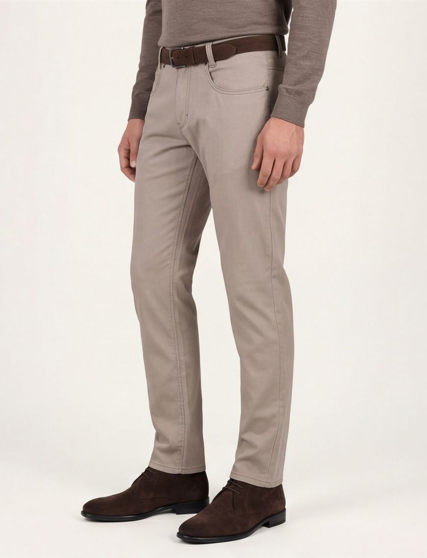 Gardeur Pantalon Bill beige katoen 5-p