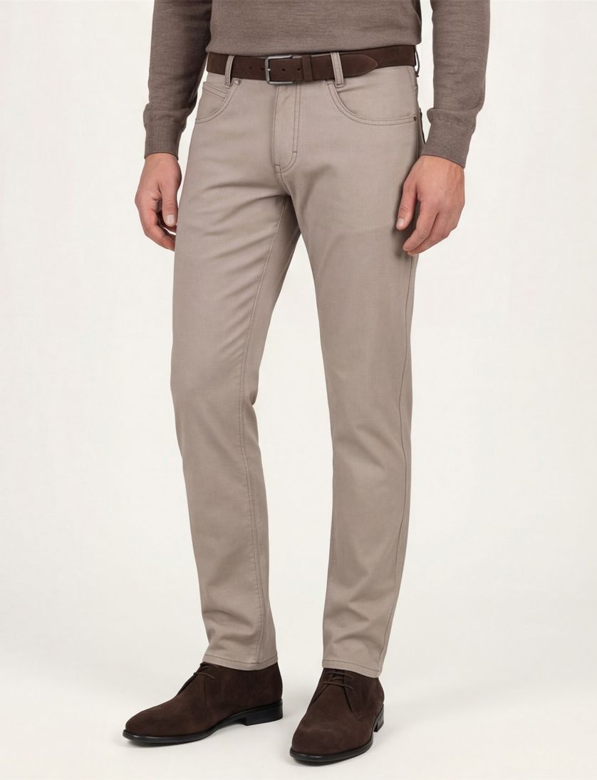 Gardeur Pantalon Bill beige katoen 5-p