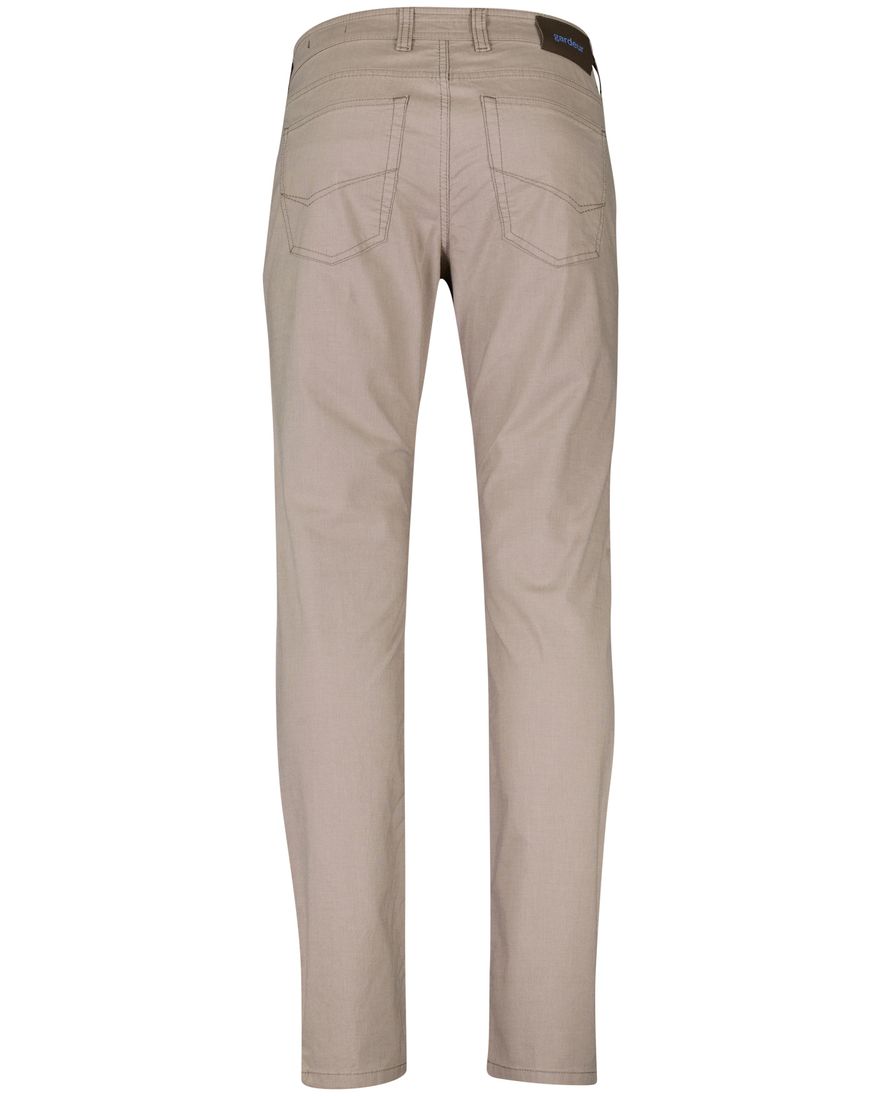 Gardeur Pantalon Bill 5-pocket beige katoen effen