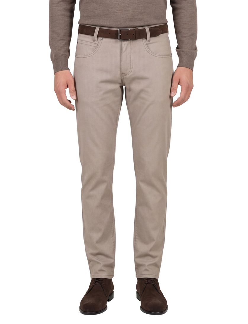 Gardeur Pantalon Bill beige katoen 5-p