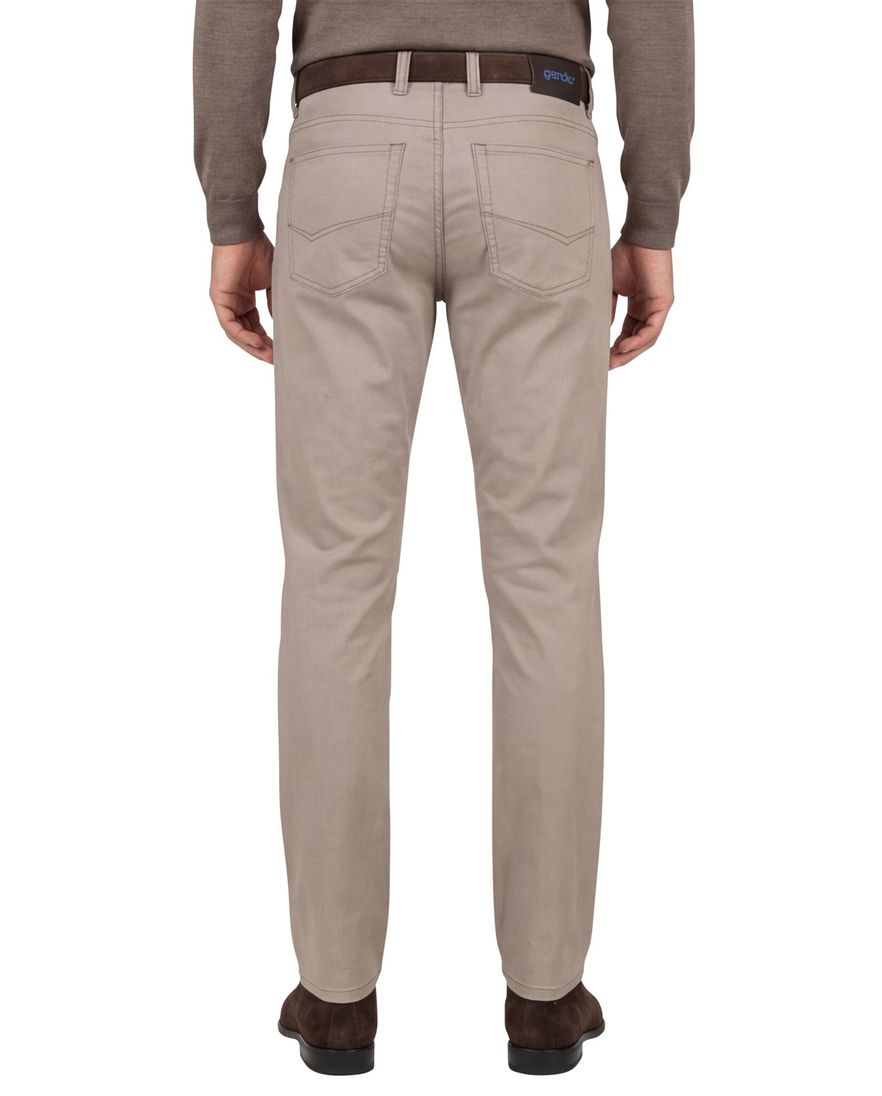 Gardeur Pantalon Bill 5-pocket beige katoen effen