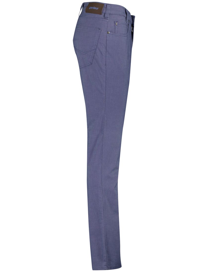 Gardeur Pantalon Bill 5-pocket blauw katoen zonder omslag