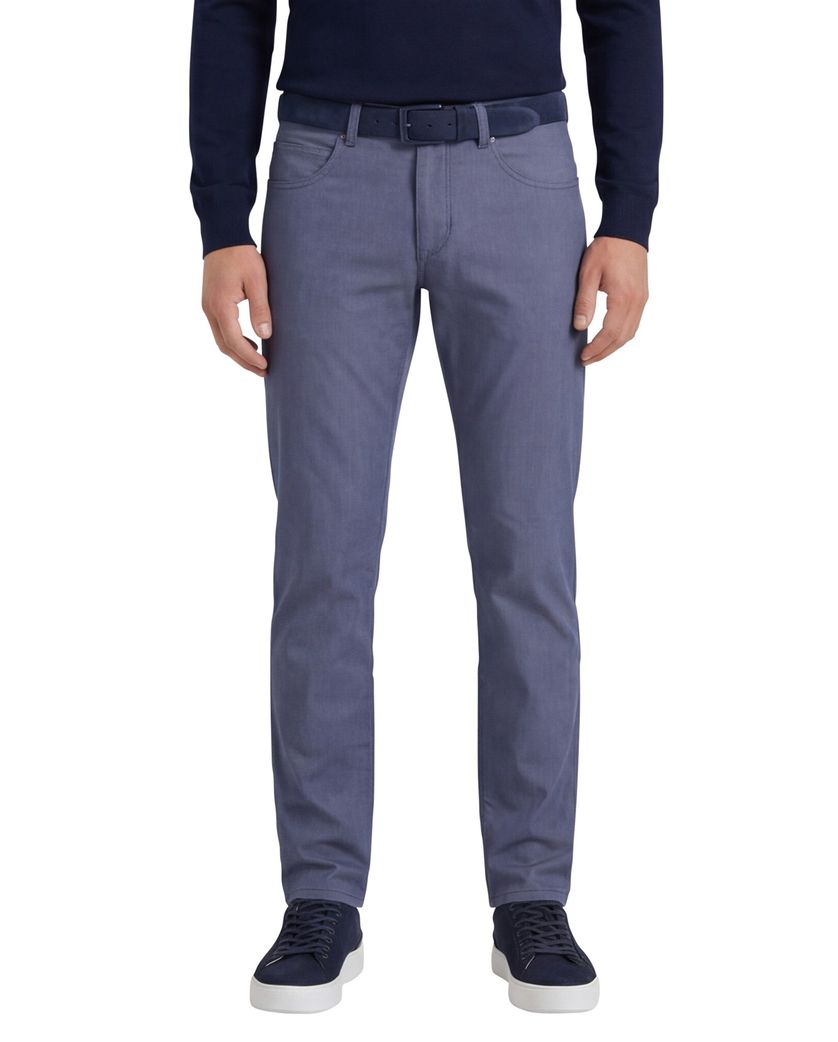 Gardeur Pantalon Bill 5-pocket blauw katoen zonder omslag
