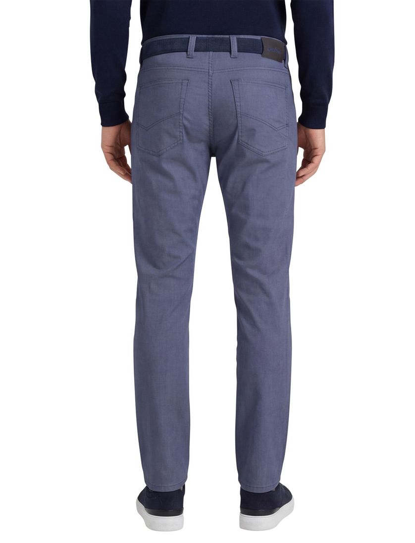 Gardeur Pantalon Bill 5-pocket blauw katoen zonder omslag