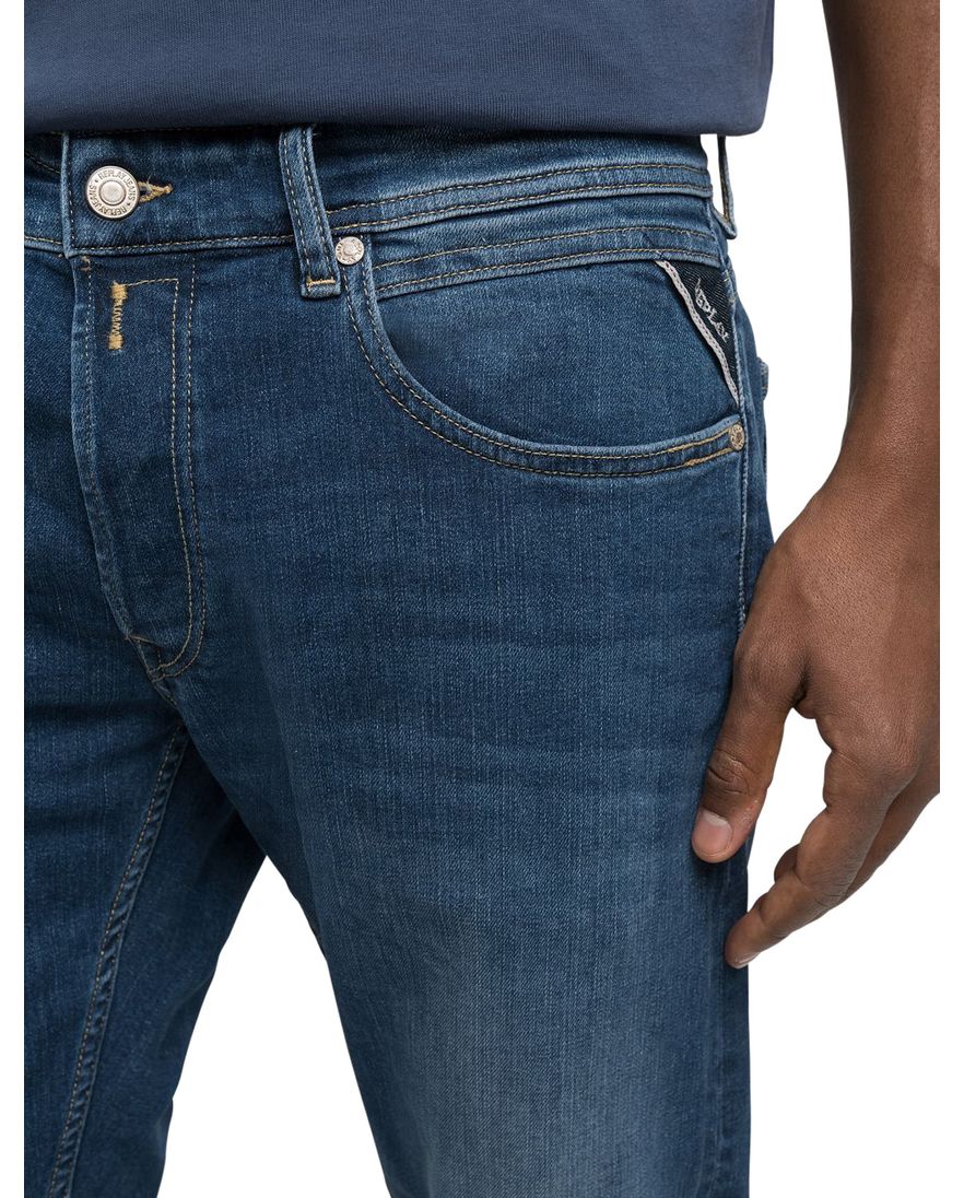 Replay jeans straight fit Grover blauw