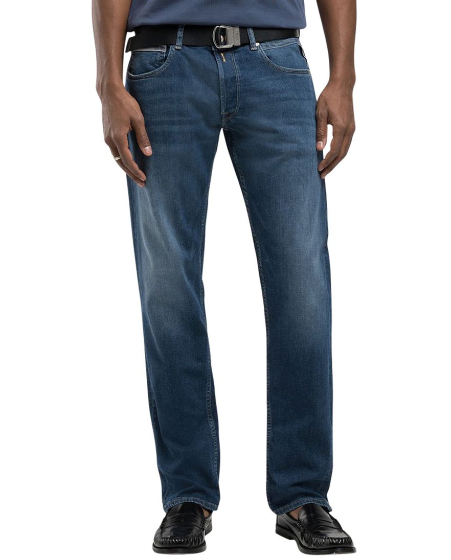 Replay jeans straight fit Grover blauw