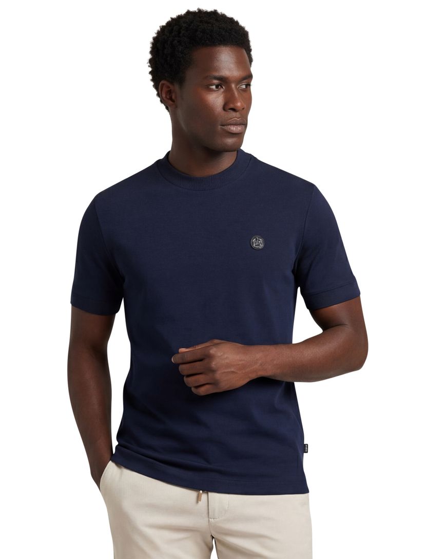 t-shirt Boss Black donkerblauw katoen