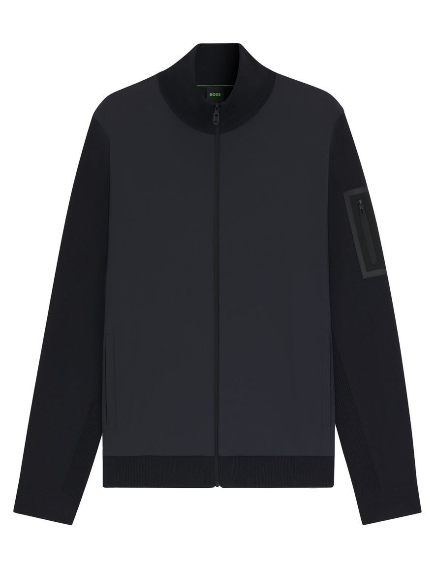 Boss Green vest donkerblauw effen