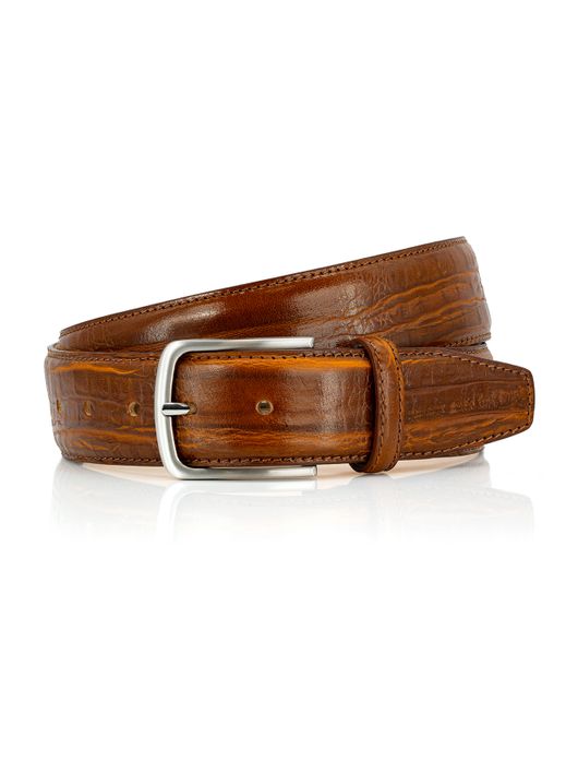 Lindenmann riem leer cognac