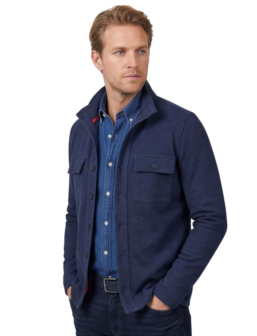 NZA overshirt donkerblauw katoen