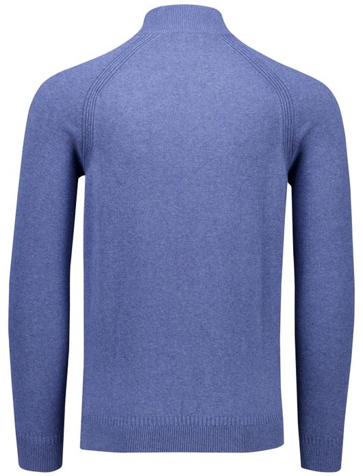 NZA blauw katoen effen half zip