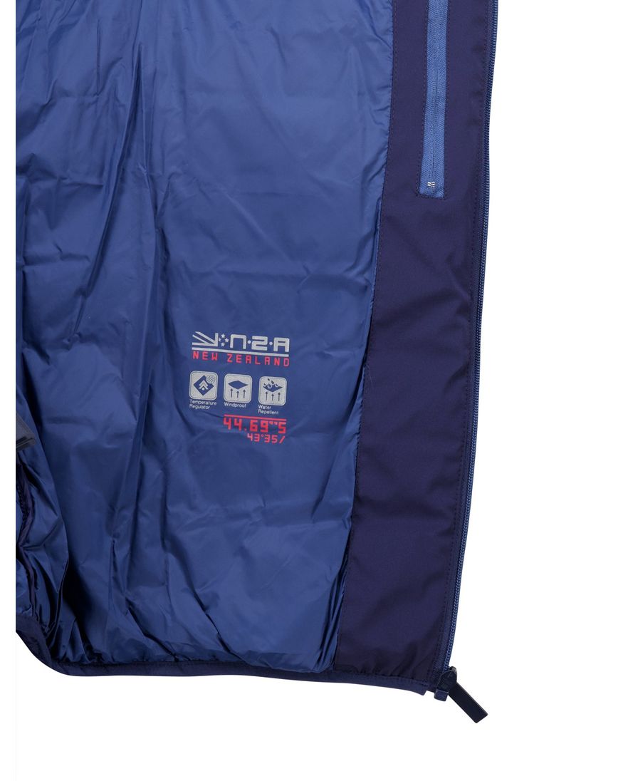 New Zealand tussenjas donkerblauw gewatteerd normale fit