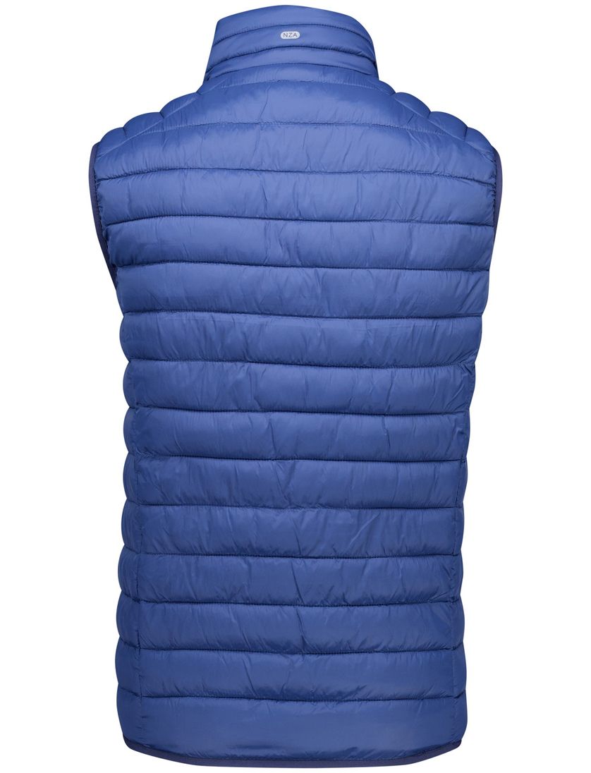 NZA bodywarmer blauw effen waterafstotend normale fit
