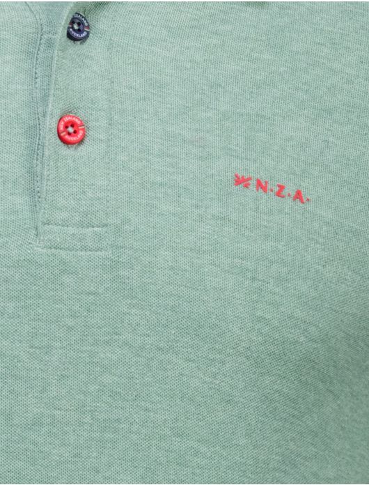 NZA polo groen lange mouw