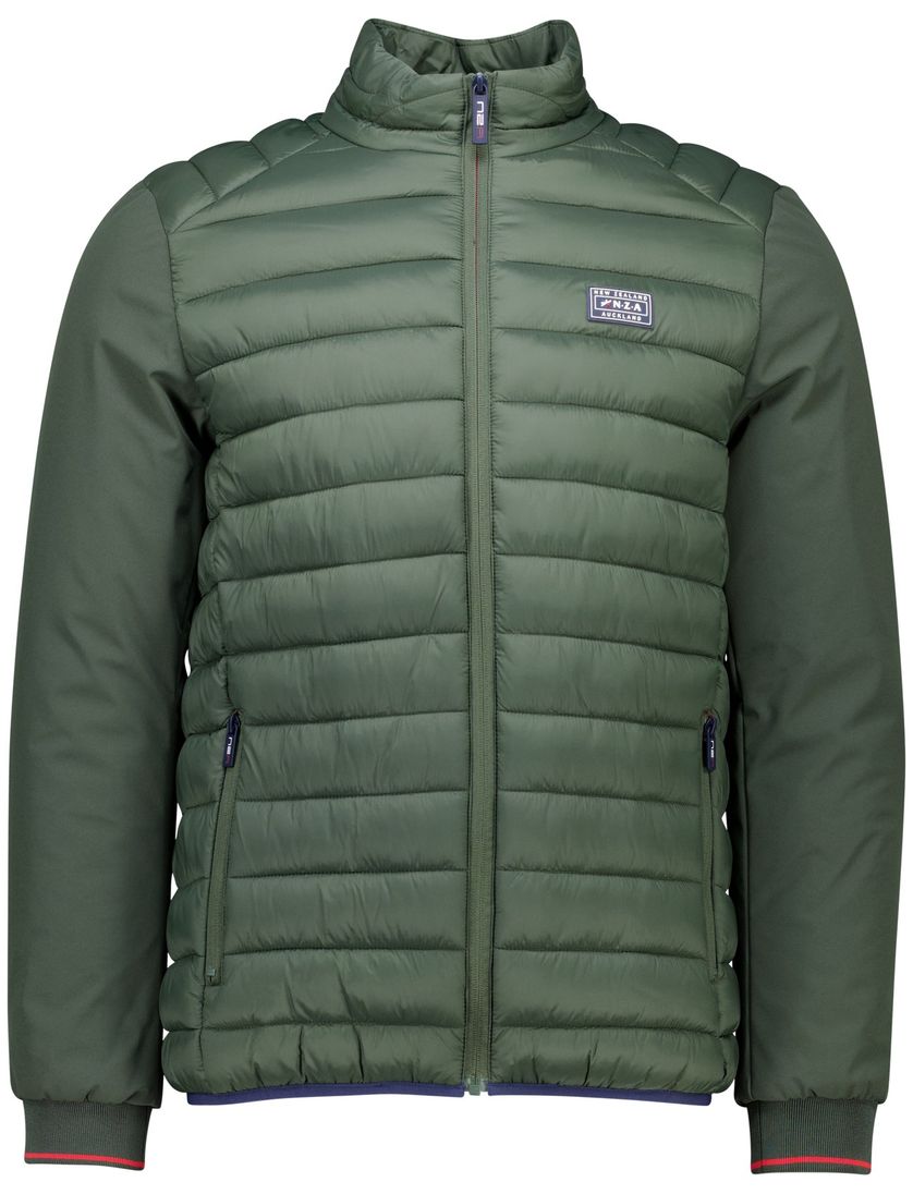 New Zealand effen groen tussenjas normale fit