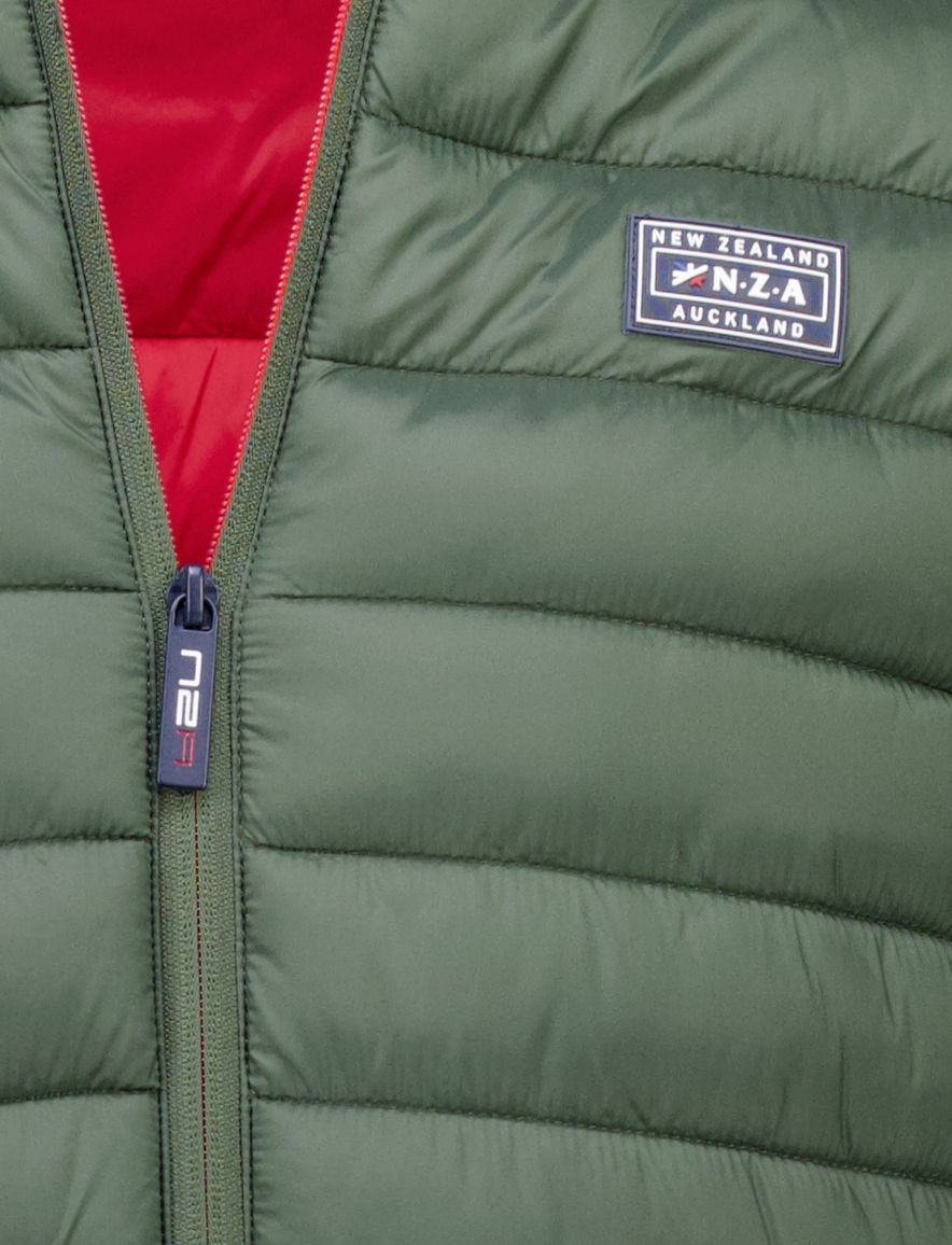 New Zealand tussenjas effen groen normale fit
