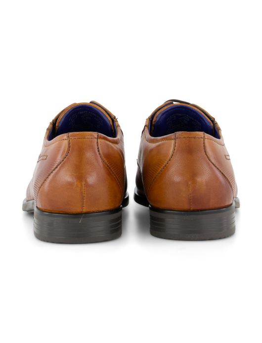 Bugatti nette veterschoenen bruin leer