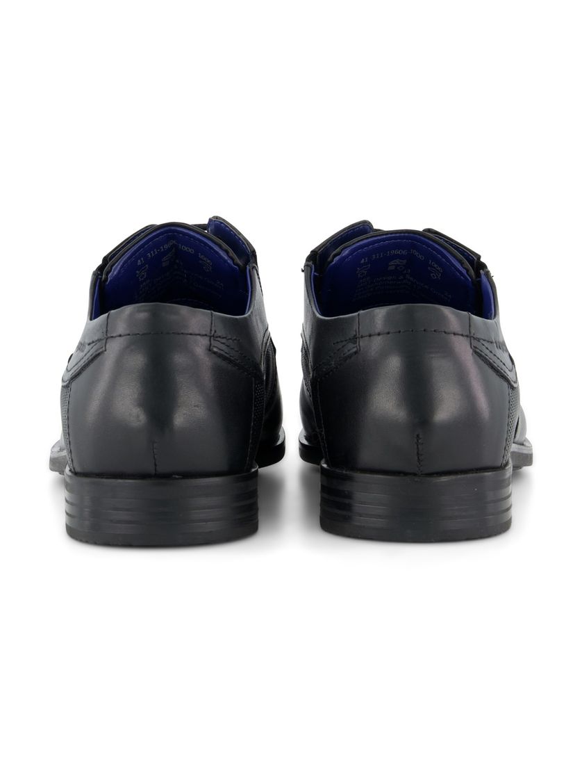 Bugatti nette schoenen zwart leer effen