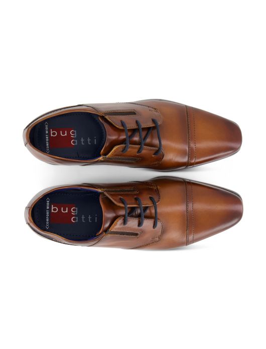 Bugatti nette veterschoenen bruin leer