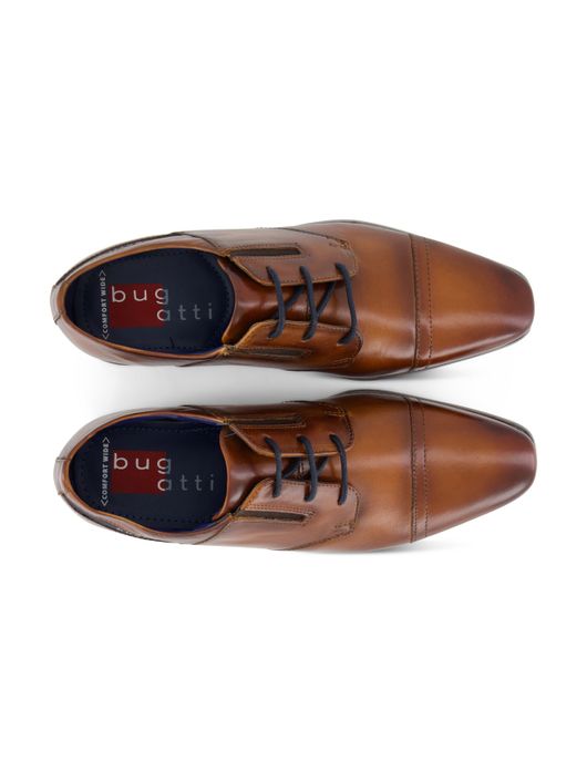 Bugatti veterschoen bruin donkerblauwe veter