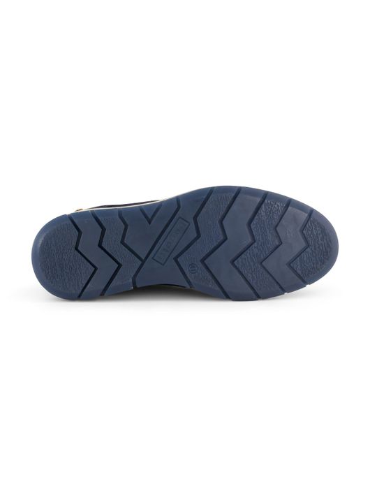 Bugatti herenschoen donkerblauw suede bruine veters