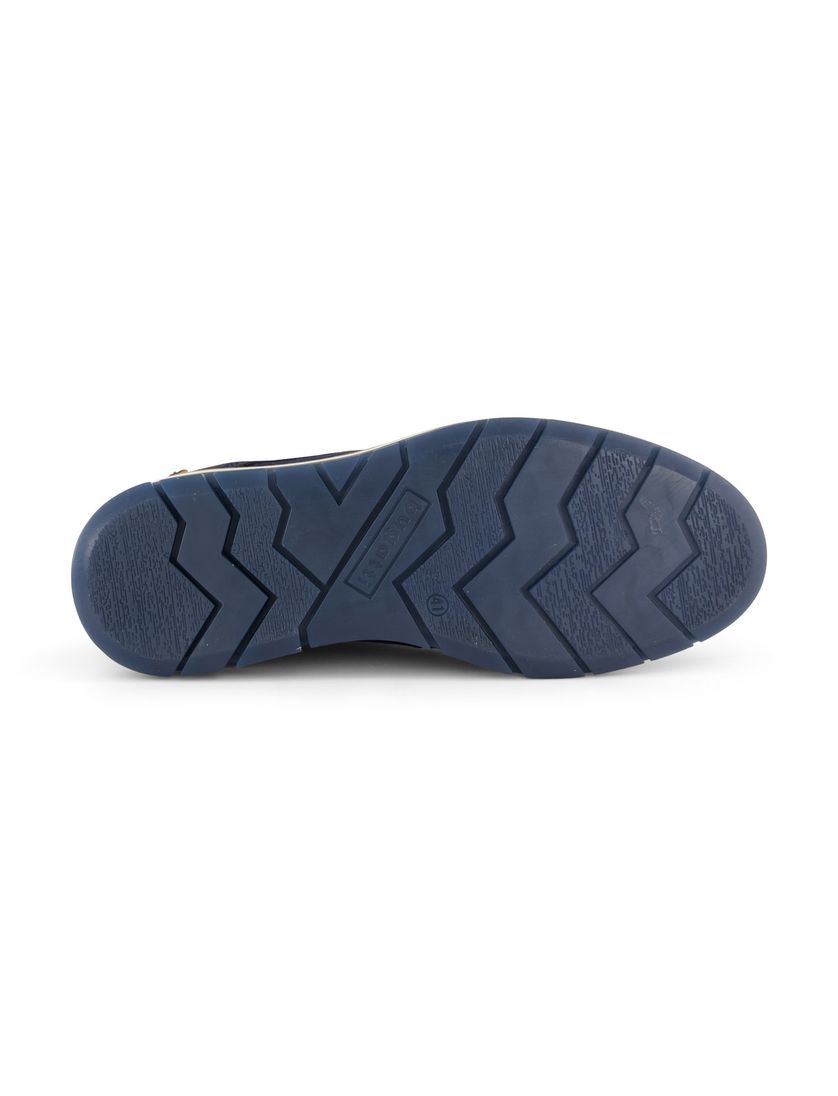 Bugatti veterschoenen donkerblauw leer effen